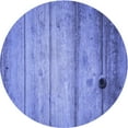 thumbnail image 1 of Ahgly Company Indoor Round Patterned Denim Blue Area Rugs, 7' Round, 1 of 6