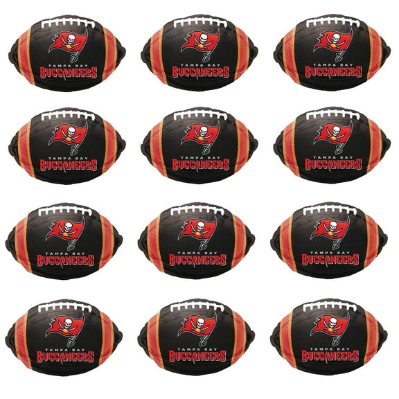 10 Pack Tampa Bay Buccaneers 21" Football Football Foil Jr Shape Balloon, Black Red