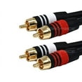 thumbnail image 2 of Monoprice Premium Two-Channel Audio Cable - 25 Feet - Black | 2 RCA Plug to 2 RCA Plug 22AWG, Male to Male, 2 of 2