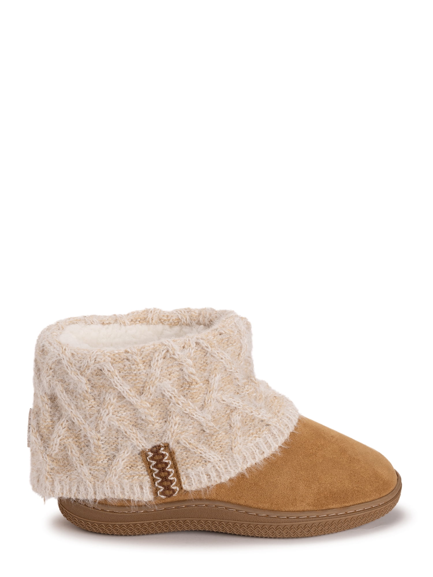 MUK LUKS Women's Cable Knit Bootie Slipper