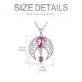 thumbnail image 4 of SISGEM Necklace Sterling Silver Celtic Crescent Moon Goddess Pendant Irish Good Luck Necklace with Birthstone Crystal, Celtic Jewelry Gift for Women Mom Wife, 4 of 6