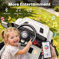 thumbnail image 4 of Jeep 12V Ride on Car with Remote Control/Bluetooth, Jeep Wrangler Rubicon Battery Powered Ride on Truck Toy w/Dual Wheel Suspension, Electric Car for Kids Toddler, White, 4 of 8