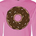 thumbnail image 4 of Inktastic Chocolate Donut, Doughnut, Icing, Glaze, Sprinkles Long Sleeve T-Shirt, 4 of 5