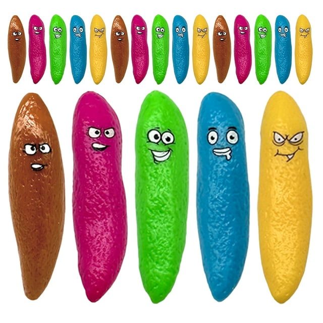 MOVTOTOP Funny Poop Sling Shot Toys for Finger Party Game Assorted Color TPR Material Easy to Clean Reusable