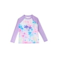 thumbnail image 5 of Girls Swimsuit Set, Long Sleeve Rash Guard with Cute Print, UPF 50 Sunscreen Bathing Suits for Toddler Kids, Two Piece Surfing Swimwear for Beach and Pool, 5 of 5