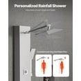 thumbnail image 4 of VEVOR Shower Panel Tower System Stainless Steel Column Rainfall Head Massage Jet 4Mode, 4 of 9