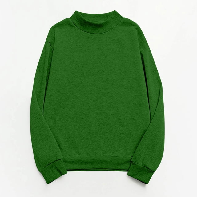 Simua Women Fall Loose Sweatshirts Solid Color Crewneck Pullover Top Casual Outfits Clothes