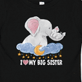 thumbnail image 4 of Inktastic I Love My Big Sister Cute Elephants with Moon and Stars Boys or Girls Baby T-Shirt, 4 of 5