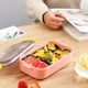 thumbnail image 3 of Fiambrera térmica para niños con recipientes de plástico de 700 ml y acero de 480 ml, hermética, para comidas escolares o de oficina, resistente, Aestivo | Rosa | AESTIVO, 3 of 7