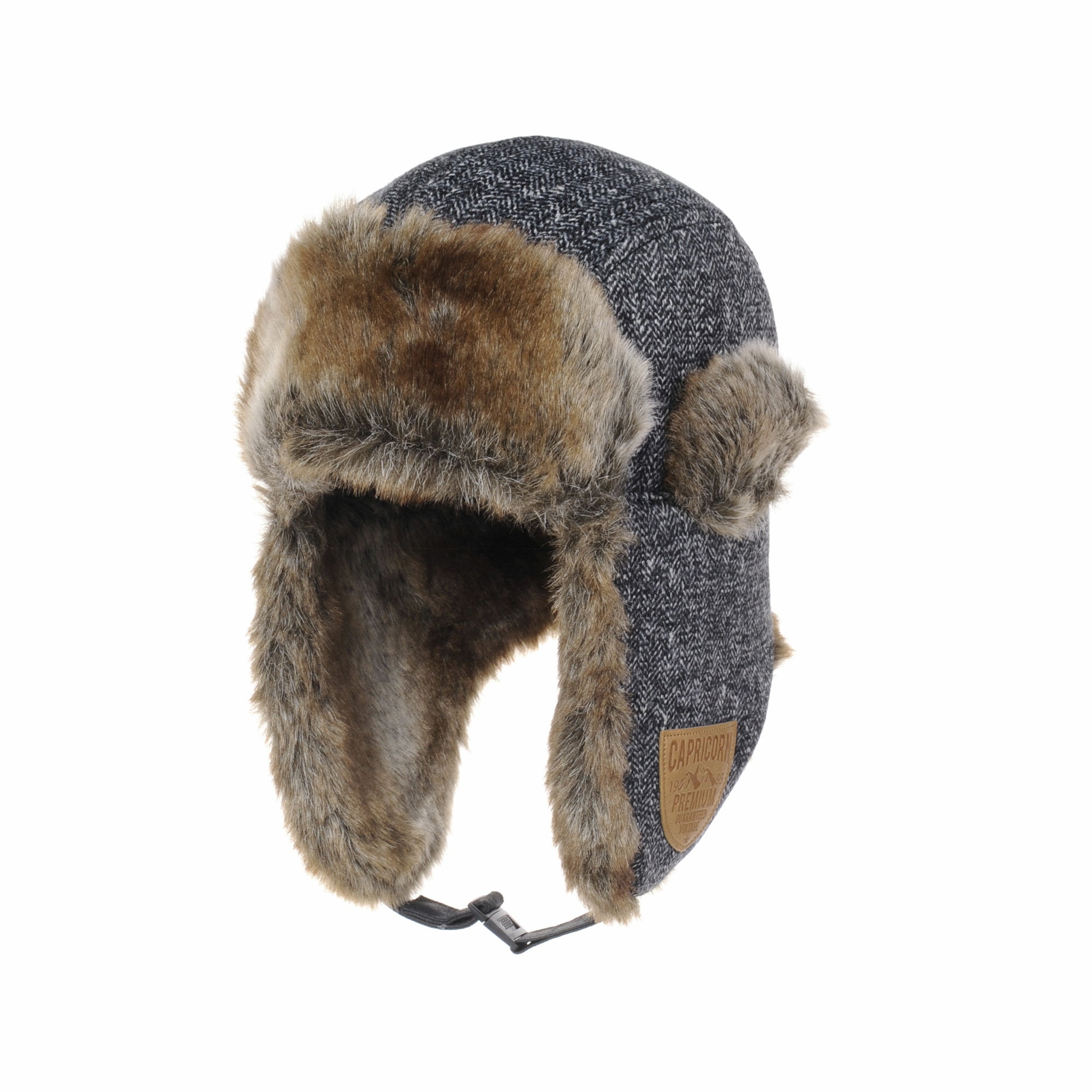 herringbone trapper hat