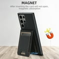thumbnail image 6 of Dteck 2 in 1 Detachable Wallet Case for Samsung Galaxy S24 Ultra,Magnetic Leather Case with Removable Card Holder Wallet Compatible with MagSafe Shockproof Kickstand Back Cover,Black, 6 of 6