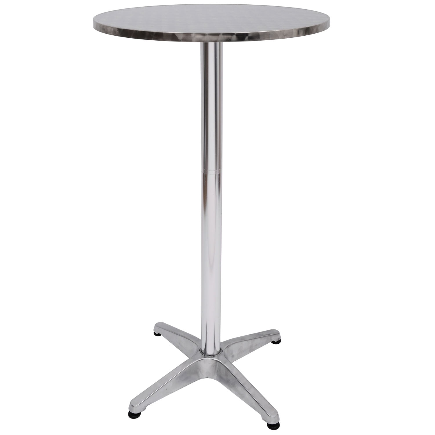 Modern Stainless Steel Top Table with Simple Decor