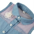 thumbnail image 3 of Eleanos Baby Girls Princess Sleeveless Floral Lace Denim Shirts Dresses Kids Party Tutu Dress, 3 of 6