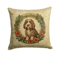 thumbnail image 2 of Petit Basset Griffon Vendeen Christmas Flowers Throw Pillow 14 in x 14 in, 2 of 2