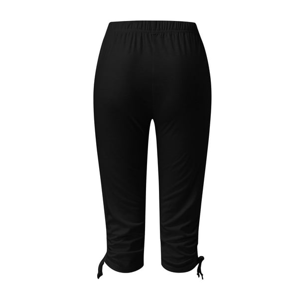 Black capri trousers womens outlet