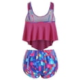 thumbnail image 3 of Women's High Waist Swimsuits Vintage Ruffle Two Piece Bathing Suits Tummy Control Ruched Bikini Sets, 3 of 6