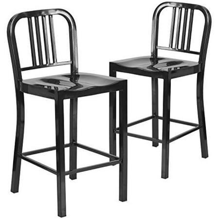 2 Pk 24 High Black Metal Indoor Outdoor Counter Height Stool 2 Pk 24 High Black Metal Indoor Outdoor Counter Height Stool