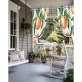 thumbnail image 4 of nqOlkjepod Outdoor Curtains for Patio Waterproof, Summer Peach Outdoor Privacy Panels Grommet, Pink Orange Fruits Botanical Green Blackout Outside Curtains for Porch/Cabana/Pergola 54"x84", 2 Panels, 4 of 8