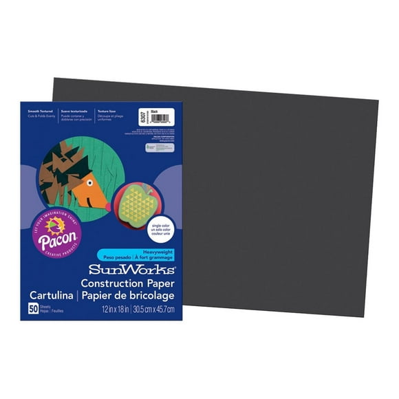 SunWorks Assortiment de Papier Noir (50 Feuilles)