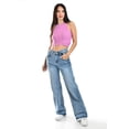 thumbnail image 2 of Jeans Wide Leg de cintura asimetrica /Juvenil, 299 (Mezclilla claro) azul 7, 2 of 6
