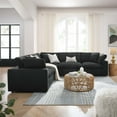 thumbnail image 1 of Modway Commix 5 Piece Down Filled Overstuffed Sectional Sofa in Black, 1 of 10