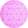 thumbnail image 1 of Ahgly Company Indoor Round Oriental Purple Traditional Area Rugs, 7' Round, 1 of 4