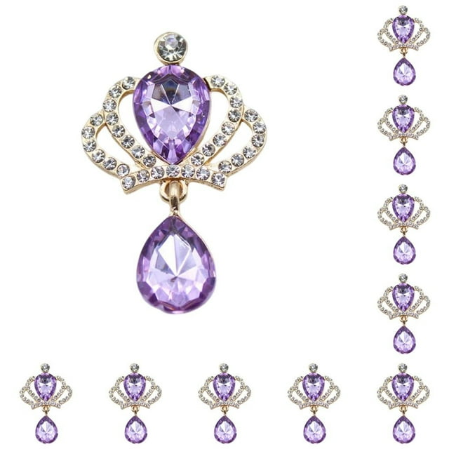 Qarigey 10 Uds. Hebilla colgante de botones a presión de diamantes de imitación de Metal a la moda, broche de colgantes de disfraz DIY dorado, Base de Ropa, zapatos y accesorios Miscelánea Tipo 11 Qarigey AP016817-11