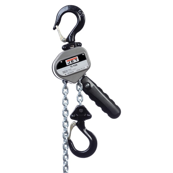 Jet JLH-50-15 0.5 Ton Compact Ratchet Lever Chain Hoist w/ 15 Ft Lift & 2 Hooks