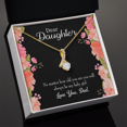 thumbnail image 4 of To My Daughter Dad's Baby Girl Alluring Ribbon Necklace Message Card, 4 of 7