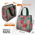 thumbnail image 3 of Pioneer Flower Floral Print Pattern Insulated Lunch Bag for Women & Adults,Large Portable Soft Cooler Lunch Bag,Thermal Food Storage Tote with Pearl Cotton,8.66L,8.75x5.75x9.5 Inch, 3 of 6