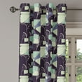 thumbnail image 2 of Ambesonne Floral Grommet Curtain, Geometric Soft Spring, 50" x 84", Pale Green Slate Blue, 2 of 6