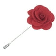 thumbnail image 2 of Toptie Men's Lapel Flower Pin Rose for Wedding Boutonniere Stick (Pack of 6)-Red-Pack of 6, 2 of 7