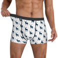 thumbnail image 3 of Mens Underwear Boxer Briefs - Simple Cute Deer Navy Blue Comfort Breathable men's boxer briefs with Flex Waistband, 3 of 7