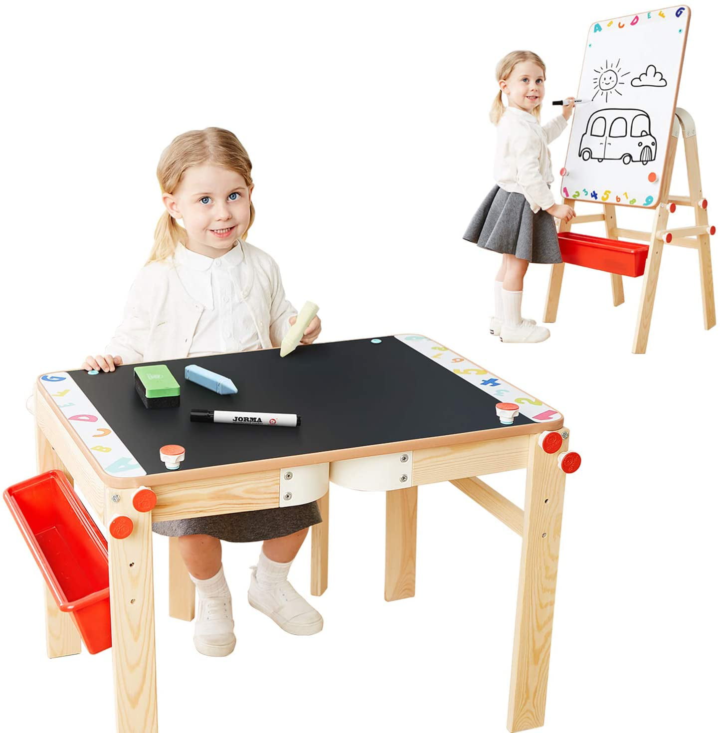 Kids Activity Desk Explore & Write Learn Easel Art Fun Table Preschool Toddler 