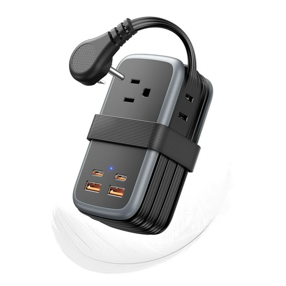 NTONPOWER GAN Ultra 65W USB Fast Charging Station, 7 in 1 Travel Power Strip with 3 Outlets 4 USB (2 USB C), Extension Cord 4ft, Travel Essentials, Cruise Power Strip Co