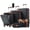 Black Brown, variant on imerelez Luggage Sets 5 Piece with Front Opening ,luggage sets-Hardside Expandable Carry on Suitcase with Spinner Wheels TSA Lock USB Port Cup Holder Duffel Bag and Toiletry Bag Black Brown