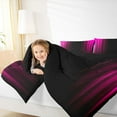 thumbnail image 4 of Feelyou Stripes Abstract Queen Comforter Set, Pink Fashion Lines Bedding Set, 3pcs, 4 of 8