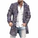 thumbnail image 1 of Puntoco Chaqueta Gruesa Con Bolsillos Y Estampado De Cuello Abotonado Y Manga Larga Para Hombre, 1 of 2