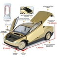 thumbnail image 2 of Anmyjuly 1:24 Scale Die-Cast Metal Autonomous Taxi Model Car - Dynamic Flowing Lights, Sound Effects, Spring Suspension & Opening Doors, 2 of 8