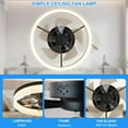 Surnie 15.7'' Black Finish Modern Style Dimmable LED Flush Mount Indoor Bladeless Ceiling Fan