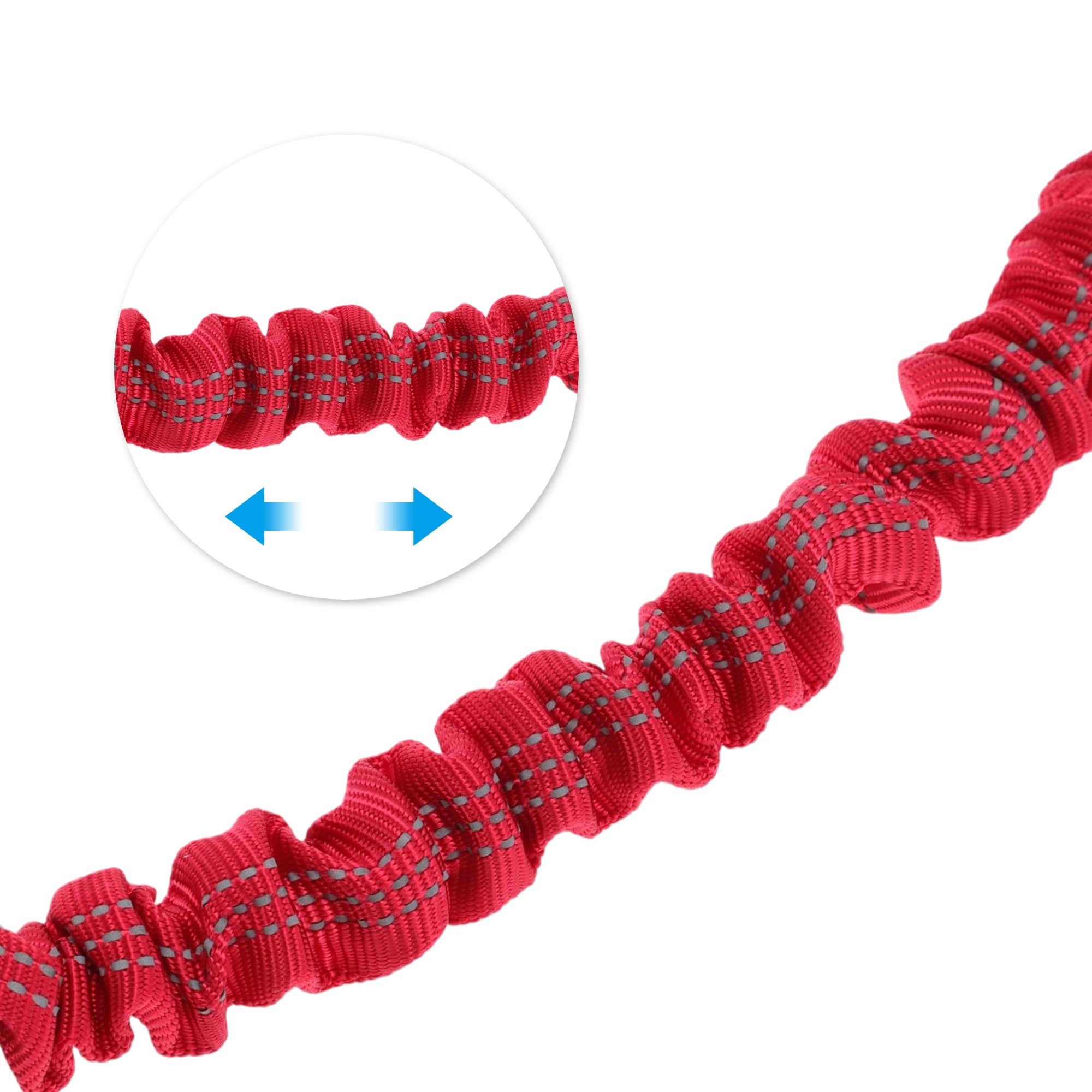 Unique Bargains Pet Double Dog Leash Reflective Dual Leash Red