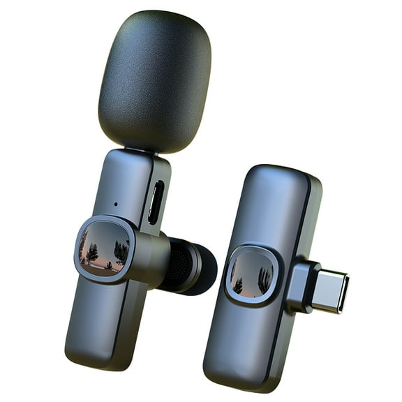 XINNIUT Wireless Lavalier Microphones with Noise Cancellation for iPhone Android - 2 Mini Mics for Youtube Podcast Interview Vlog Livestreaming