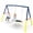 2-in-1 Blue, variant on Pawverly Heavy Duty Swing Set for Backyard, Metal Outdoor Swing Stand Supports Up to 440lbs, Includes 32” Saucer Swing and 26.2” Belt Seat for Backyard Playground Fun