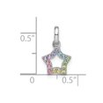 thumbnail image 5 of Auriga Fine Jewelry 925 Sterling Silver Rhodium Plated Rainbow Nano Crystal Star Pendant for Women (L- 14.84mm, W- 9mm), 5 of 6