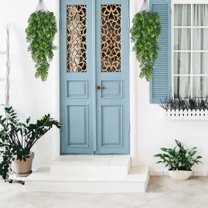 Holloyiver Artificial Fall Flowers Artificial Hanging Plants,Simulated Hanging Autumn Eucalyptus Vine Wall Hanging,Suitable for Thanksgiving, Indoor and Outdoor, Home, Wedding Party