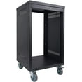 thumbnail image 5 of Sound Town 16U Universal Steel Rack, w/Mesh Doors, Locking Casters, Vented Side Panels for Audio Video, Server and Network Equipment (STRK-M16UWD), 5 of 7