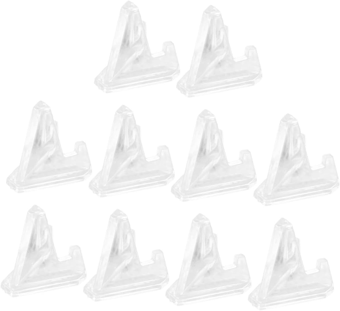 10pcs Display Stand Display Placecards Rack Plate Holders Picture Stand Easel Mini Easel Clear
