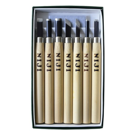 Niji Yasutomo Wood and Linoleum Cutting Set, Set of 7