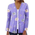 thumbnail image 2 of Puntoco Blusa tipo cárdigan con estampado cómodo e informal de manga larga para mujer Puntoco Puntoco-1, 2 of 5