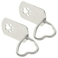 thumbnail image 3 of 2 llaveros conmemorativos de acero inoxidable para mascotas, colgante de recuerdo con huella de pata, para cenizas de perro y gato, joyería con placa de identificación para amantes de las mascotas., 3 of 7
